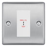 BG Nexus Metal Brushed Steel 20AX 2 Way Emergency Lighting Test Key Switch - White Insert by British General