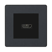 BG Evolve Matt Grey PCDMGHDMI1B 1 Gang Single HDMI Socket by British General (BG-PCDMGEMS2B+EMHDMIB)