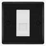 BG Nexus Matt Black Single IDC Secondary Telephone Socket - White Insert by British General (BG-NFBBTS1W)