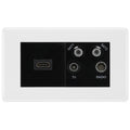 BG Nexus White Moulded 4G Faceplate with HDMI + TV/FM/SAT Module - Black Insert