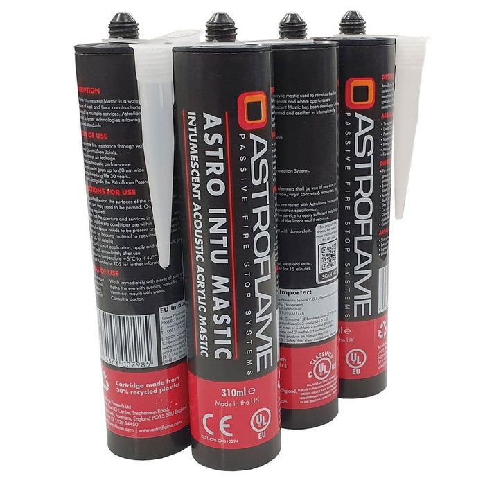 Astroflame Fire & Acoustic Rated Intumescent Mastic - CE Marked (Grey - 310ml)