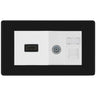 BG Screwless Matt Black Media Wall Plate TV Aerial, HDMI & CAT6 Outlet – White Insert by British General