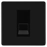 BG Screwless Matt Black Single RJ11 Telephone Socket FFBRJ111 - Black Insert by British General (BG-FFBRJ111B)