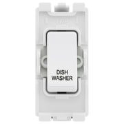 BG Evolve White RRDWPCDW 20A DP Appliance Grid Switch Labelled Dish Washer by British General (BG-RRDWPCDW+RPCDW30)