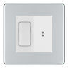 BG Screwless Polished Chrome 20A Secret Key Switch with 20A Double Pole Switch - White Insert by British General