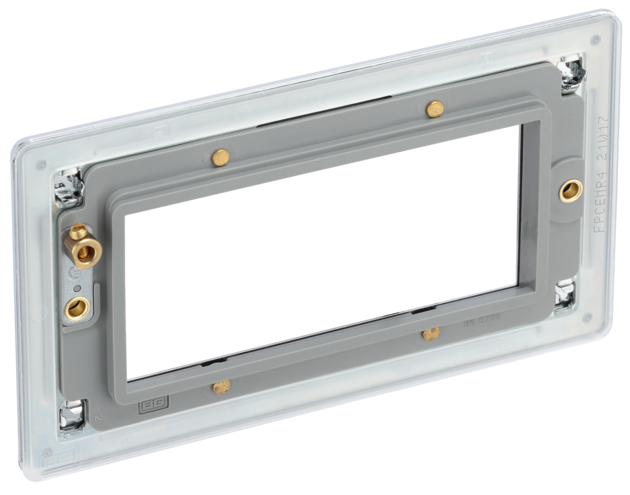 FPCEMR4 Back - The Euro module range from British General combines plates and interchangeable modules so you can configure your own bespoke switches and sockets.