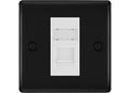 BG Nexus Matt Black Single 1 Gang RJ45 Data Socket NFBRJ451W White Insert