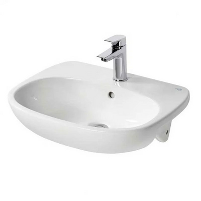 Ideal Standard Tesi 550mm Semi-Recessed Basin With Overflow - White - T352601