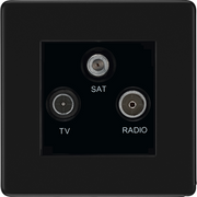 BG Nexus Screwless Matt Black TV/FM/SAT Socket FFB67B by BG Nexus (BG-FFB67B)