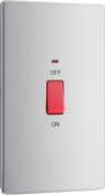 BG Electrical FBS72 Nexus Screwless Flat-Plate Cooker Switch Brushed Steel Neon 2 Way 45A by British General (BG-FBS72-Shopify-SA_1)