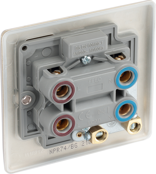 NPR74 Back - This 45A double pole switch with indicator from British General is ideal for use with cookers and ovens.