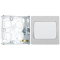 BG Evolve Brushed Steel 1 Gang 20A 16AX 2 Way Wide Rocker Light Switch PCDBS12WW with 25mm Steel Back Box
