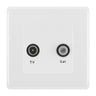 BG White Moulded TV & Satellite Socket NWMTVSATW by British General (BG-NWMTVSATW)