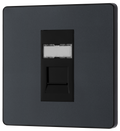 BG Evolve PCDMGRJ451B Matt Grey RJ45 Cat6 Data Outlet - Black Insert