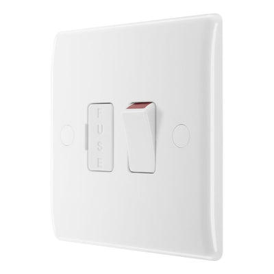 BG Nexus 13A 2 Pole Switched Fused Connection Unit White & 50mm Pattress Back Box