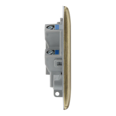 BG NAB54 Nexus Metal | Antique Brass | 13A | Unswitched Fused Spur Unit by British General (BG-NAB54)