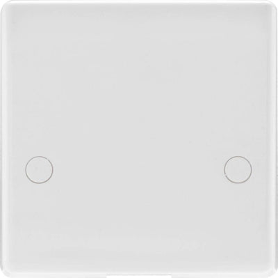 BG 879 Moulded Round Edge | White | 1 Gang 45A Bottom Entry Flex Outlet Plate by British General (BG-879)