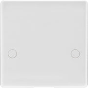 BG 879 Moulded Round Edge | White | 1 Gang 45A Bottom Entry Flex Outlet Plate by British General (BG-879)