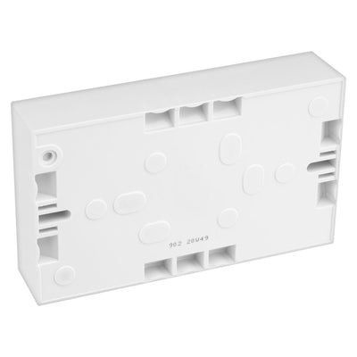 BG 902 Moulded Square Edge | White | 32mm | 2 Gang Surface Pattress
