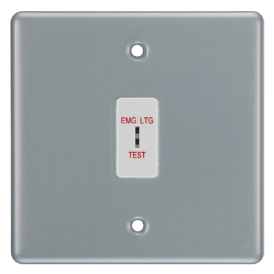 BG Metal Clad 1 Gang 2 Way Single Pole Emergency Light Test Key Grid Switch
