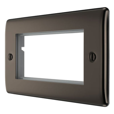 BG Black Nickel 4G Faceplate with 45W USB A+C Charger Modules - Grey Insert