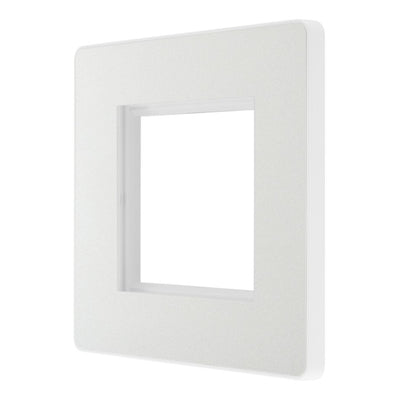 BG Evolve Pearlescent White Double Secondary Telephone Socket, Screw Terminal - White Insert