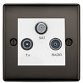 BG Nexus Metal Black Nickel TV/FM/SAT Socket NBN67W