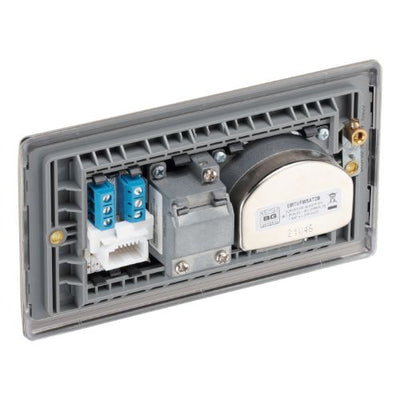 BG NAB69 Nexus Metal | Antique Brass | Quadplex 2x Satellite BT and Co-Axial Socket