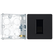 BG Evolve Matt Black 1 Gang Secondary Telephone Socket PCDMBBTS1B with 25mm Steel Back Box