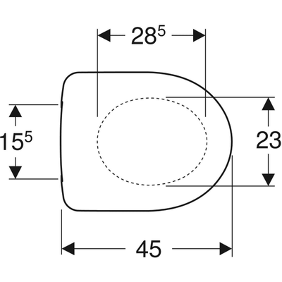 Geberit Selnova Standard Toilet Seat & Cover - 500.331.01.1 by Geberit (Geberit-500.331.01.1)