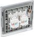 NPCRJ452 Back - This RJ45 ethernet socket from British General uses an IDC terminal connection and is ideal for home and office providing two networking outlets with ID windows for identification. 