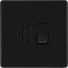 BG FFB52 Flatplate Screwless Matt Black 13A Neon Switched Fused Connection Unit by British General (BG-FFB52)