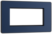 BG PCDDBEMR4B Matt Blue Evolve 4 Euro Module Front Plate - Black Insert by British General (BG-PCDDBEMR4B-Shopify-SA_1)