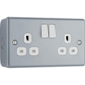BG MC522 Metal Clad 13 Amp Double 2 Gang Switched Socket Twin Industrial Socket