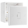 BG Nexus 13A Flex Unswitched Spur + Cable Outlet White & 50mm Pattress Back Box by British General (BG-855+877)