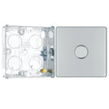 BG Screwless Polished Chrome 200W 2 Way Single Trailing Edge Dimmer Switch FPC81 with 25mm Steel Back Box