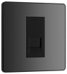 BG PCDBCBTM1B Black Chrome Evolve 1 Gang Master Telephone Outlet - Black Insert by British General (BG-PCDBCBTM1B-Shopify-SA_1)