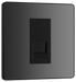 PCDBCBTM1B Front - This Evolve Black Chrome master telephone socket from British General uses a screw terminal connection, and should be used where your telephone line enters your property.