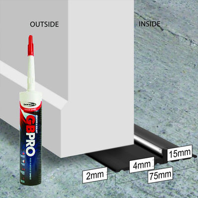 Astroflame Garage Door Floor Seal Kit (Black - 2515mm Kit) by Astroflame (Astro-ADGDFSBLK/2515)