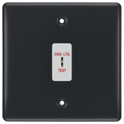 BG Part M 1 Gang 2 Way Single Pole Emergency Light Test Key Grid Switch