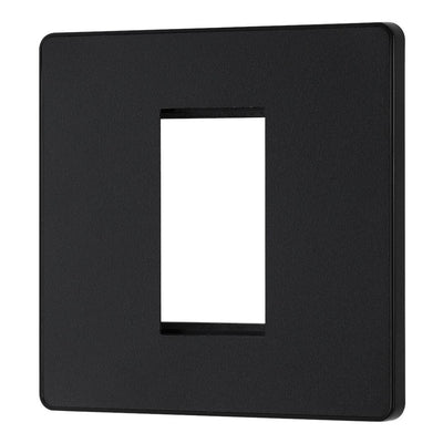 BG Evolve Matt Black Single Secondary Telephone Socket, Screw Terminal - Black Insert
