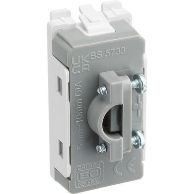 BG RBSFLEX Nexus Grid Brushed Steel 10mm Flex Outlet Module