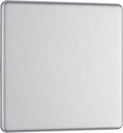 BG Electrical FBS94 Nexus Screwless Flat-Plate Single Blank Plate Brushed Steel