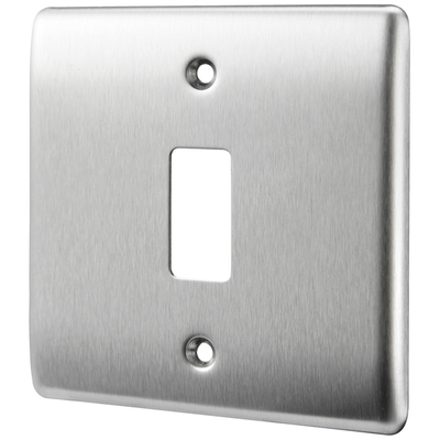 BG Nexus GNBS1 Grid Brushed Steel 1 Gang Front Plate by British General (BG-GNBS1-1)
