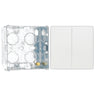 BG Evolve Pearlescent White 2 Gang 2-Way Edge to Edge Rocker Switch PCDCL42EW with 35mm Steel Back Box