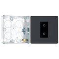 BG Evolve Matt Grey 1 Gang 200W Trailing Edge Master Touch Dimmer PCDMGTDM1B with 25mm Steel Back Box
