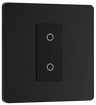 BG Evolve PCDMBTDM1B Matt Black 1 Gang 200W Dimmer-Black Insert by British General (BG-PCDMBTDM1B-Shopify-SA_1)