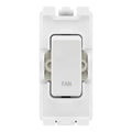 BG RRFNW White 20A DP Appliance Grid Switch Labelled Fan