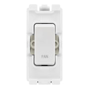 BG RRFNW White 20A DP Appliance Grid Switch Labelled Fan by British General (BG-RRFNW+R30)