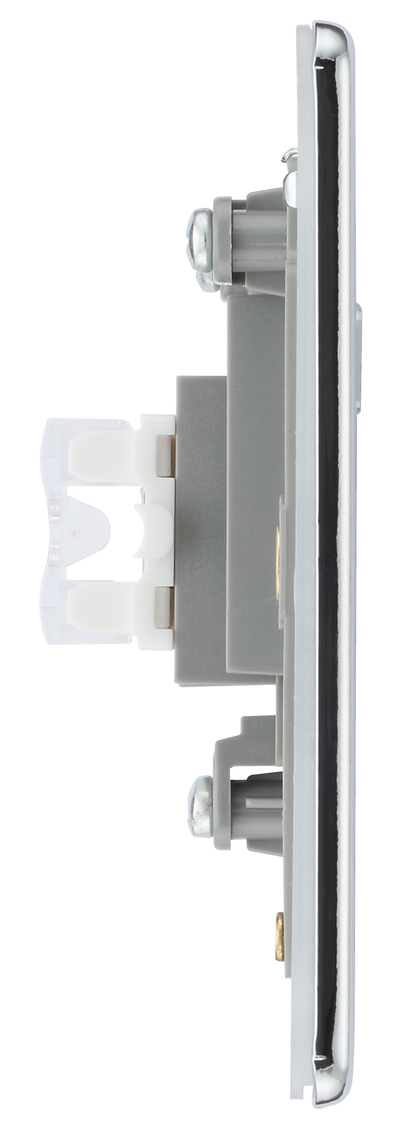 FPCRJ451 Side - This RJ45 ethernet socket from British General uses an IDC terminal connection and is ideal for home and office providing a networking outlet with ID window for identification.